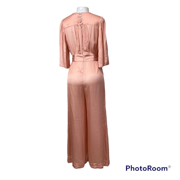 Belted Satin Jumpsuit XS - Picture 6 of 9